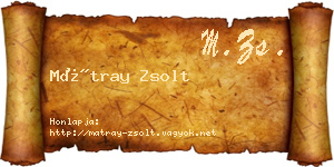 Mátray Zsolt névjegykártya